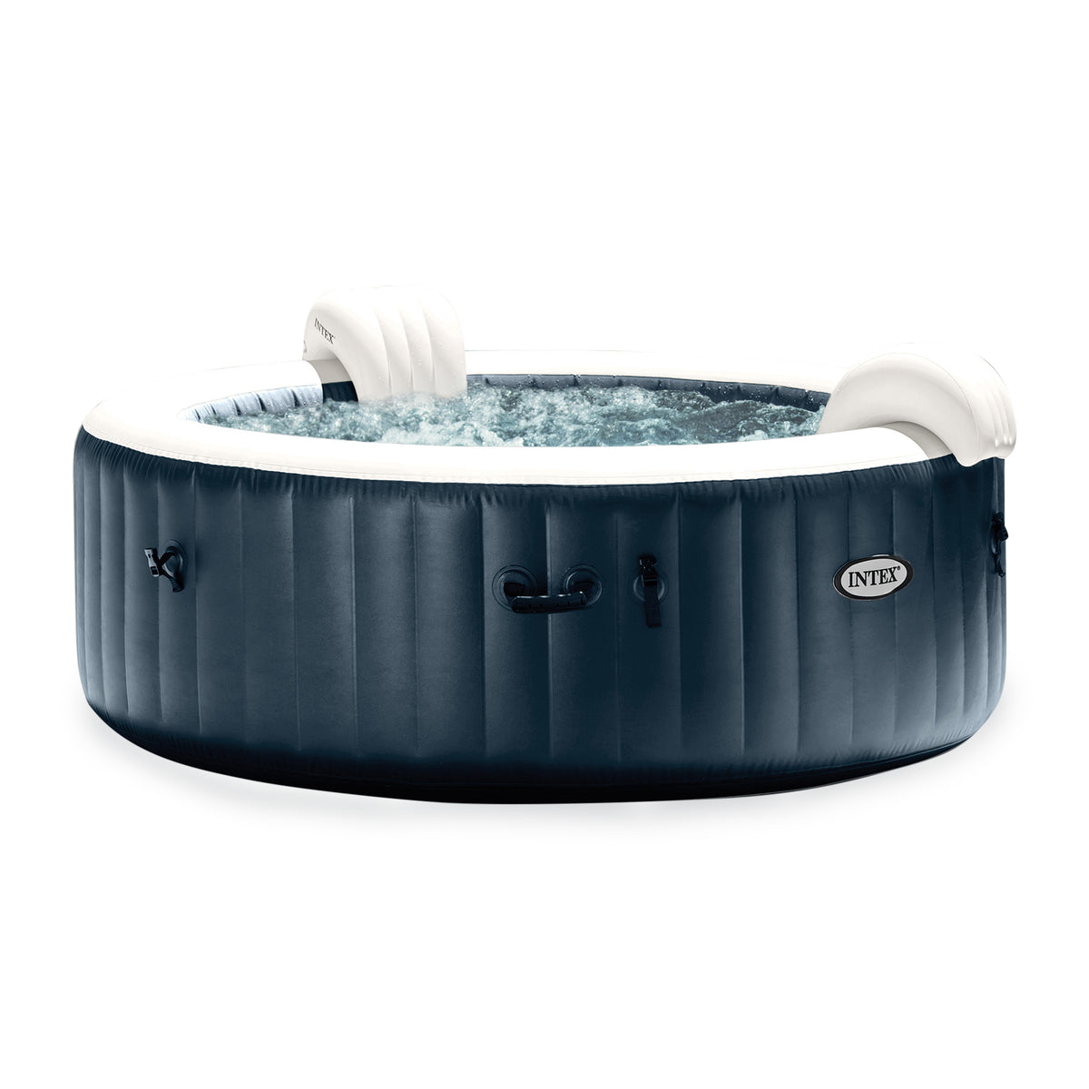 INTEX PureSpa Plus Portable Inflatable Spa, 85 x 28", w/ 4 Foam Headrest Pillows