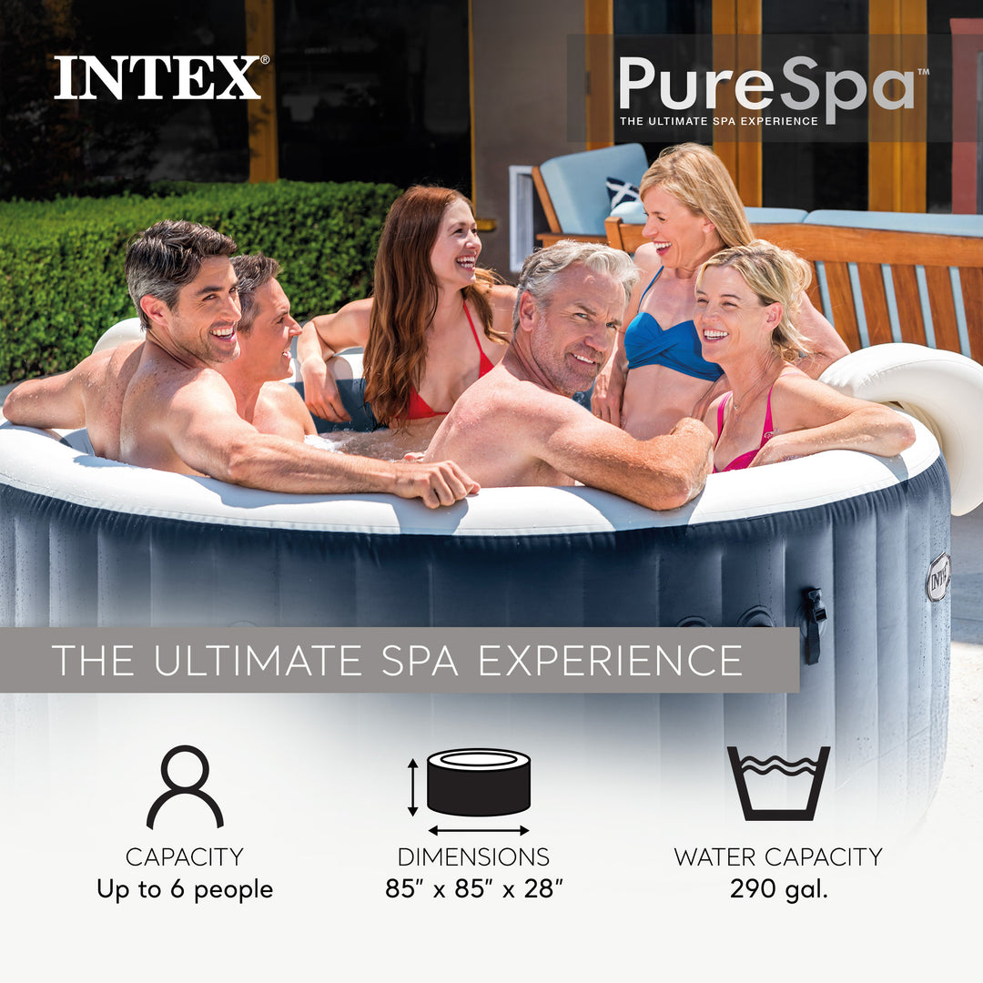 Intex 28431EP PureSpa Plus Portable Inflatable Hot Tub, 85 x 28" (Open Box)
