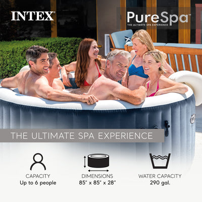 Intex 28431EP PureSpa Plus Portable Inflatable Hot Tub Bubble Jet Spa, 85 x 28"