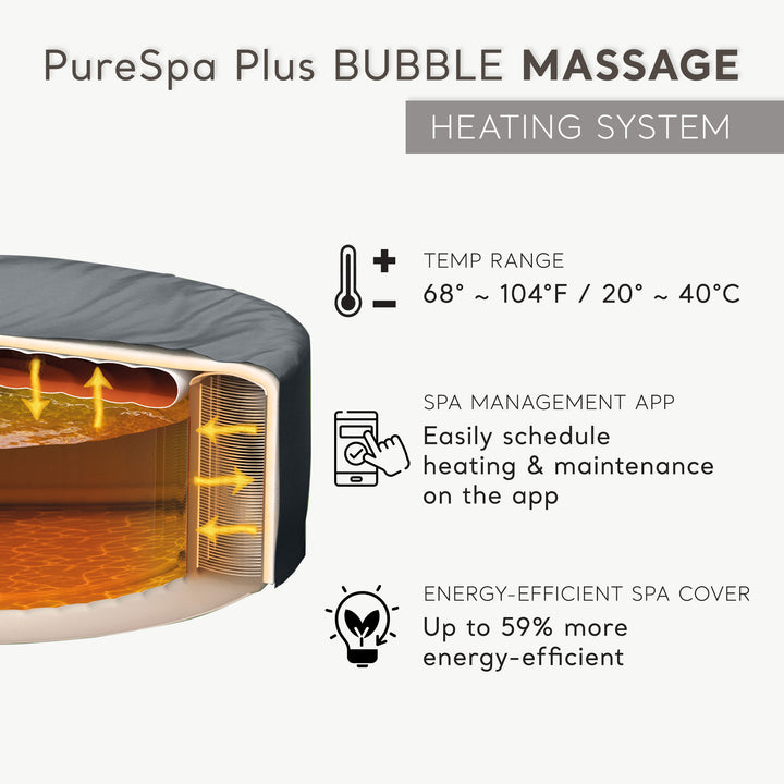 Intex 28431EP PureSpa Plus Portable Inflatable Hot Tub Bubble Jet Spa, 85 x 28"