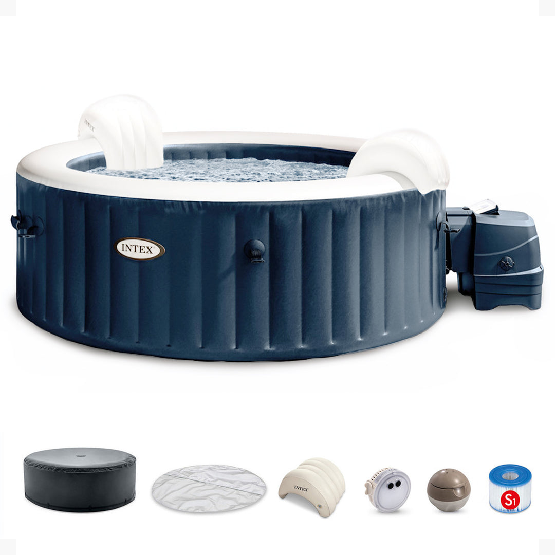 Intex 28431EP PureSpa Plus Inflatable Hot Tub Bubble Jet Spa, 85 x 28" (Used)