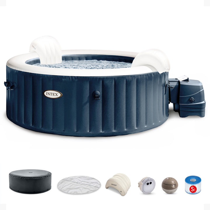 Intex 28431EP PureSpa Plus Inflatable Hot Tub Bubble Jet Spa, 85 x 28" (Used)