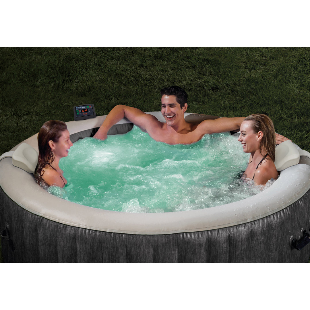 Intex PureSpa Plus Inflatable Hot Tub + Intex Tray Accessory w/ LED Light Strip