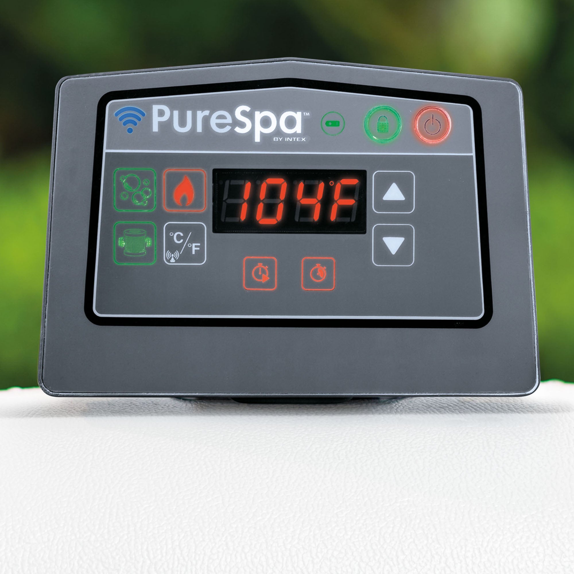 Intex PureSpa Plus Greywood Inflatable Bubble Jet Spa Hot Tub with Deluxe Bundle