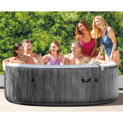 Intex PureSpa Plus Inflatable Portable Bubble Jet Spa Hot Tub with Deluxe Bundle