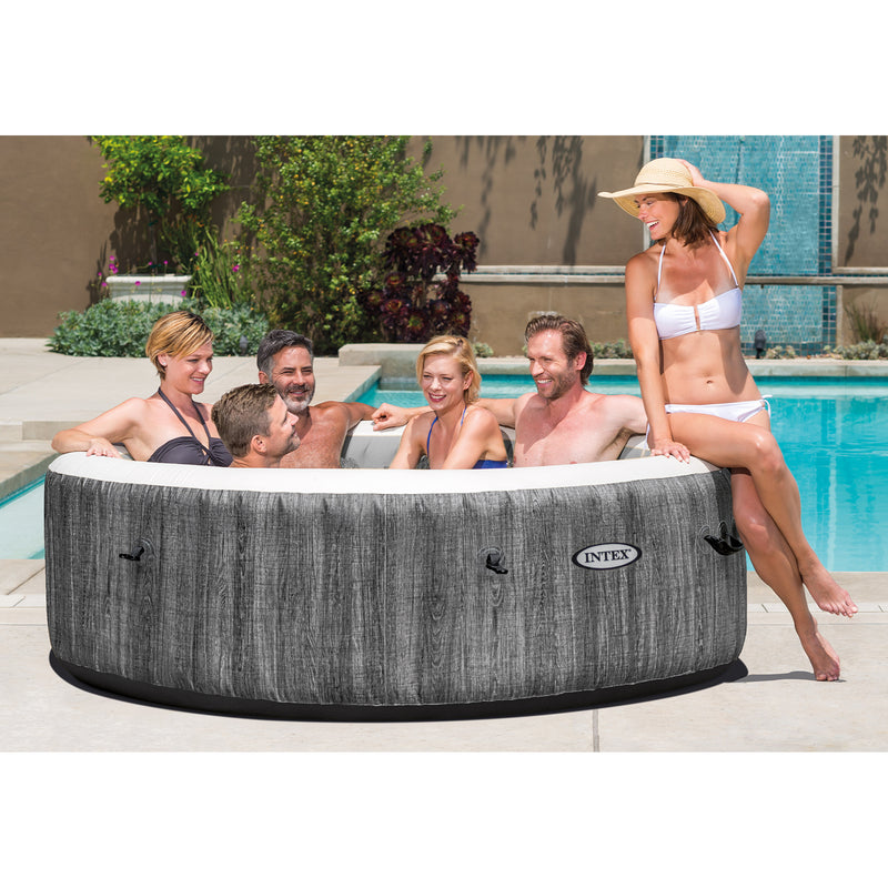 Intex PureSpa Plus Inflatable Hot Tub + Intex Tray Accessory w/ LED Light Strip