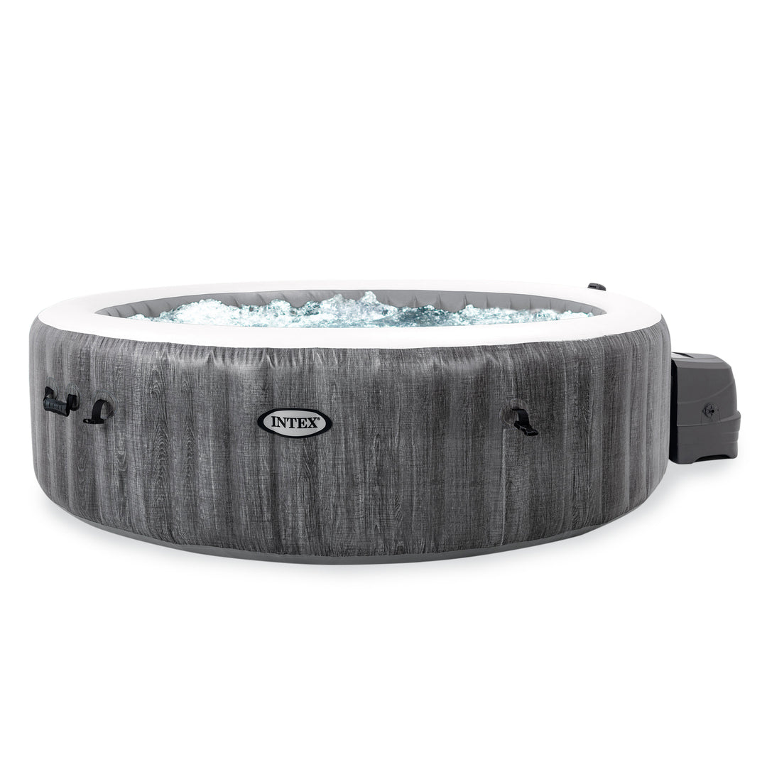 Intex PureSpa Plus 6 Person Portable Inflatable Round Hot Tub Spa with 170 Jets