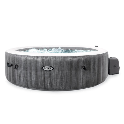 INTEX PureSpa Greywood Inflatable Spa & Attachable Drink & Snack Tray (4 Pack)