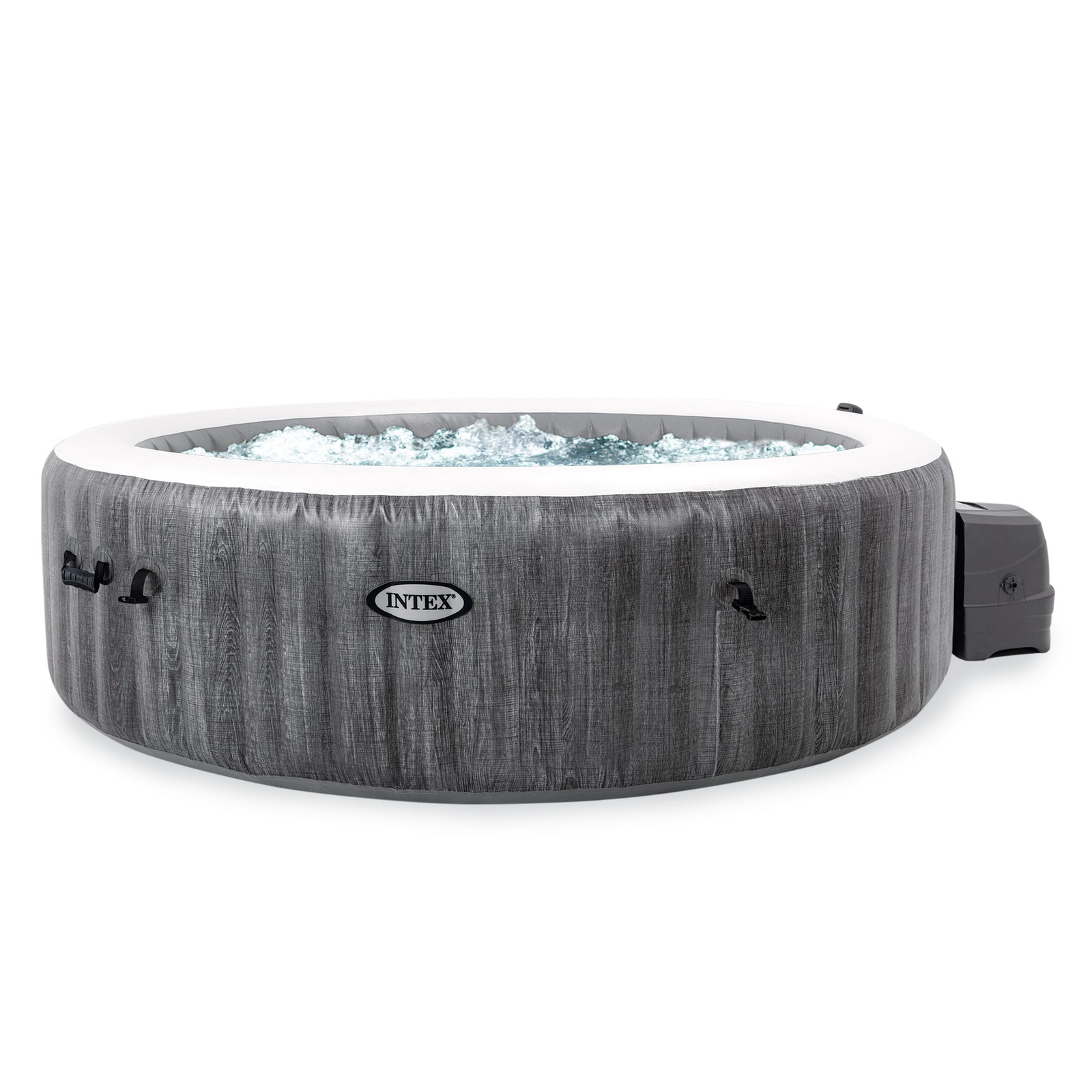 Intex PureSpa Plus Inflatable Hot Tub + Intex Tray Accessory w/ LED Light Strip - VMInnovations