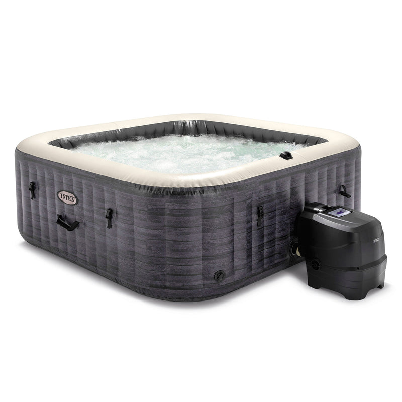 Intex PureSpa Plus 6 Person Inflatable Hot Tub w/ 170 AirJets, Greystone(USED)