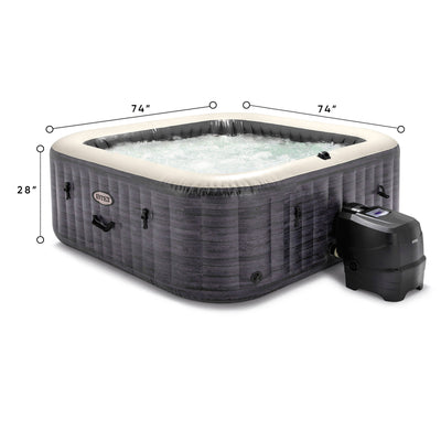 Intex Plus Inflatable Square Hot Tub Spa w/Maintenance Accessory Kit (Used)