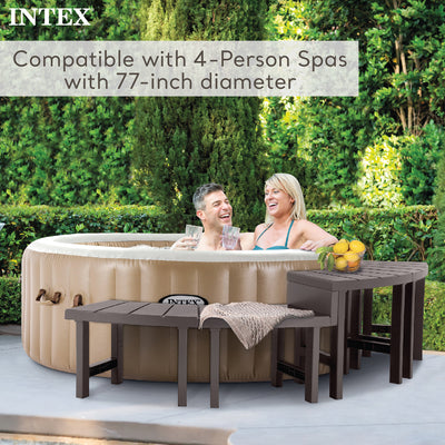 Intex 28514E 2 Medium PureSpa Accessories Benches, Compatible w/ 4 Person Spas