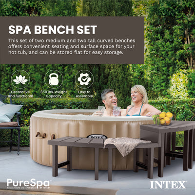 Intex 28514E 2 Medium PureSpa Benches, Compatible w/ 4 Person Spas (Used)