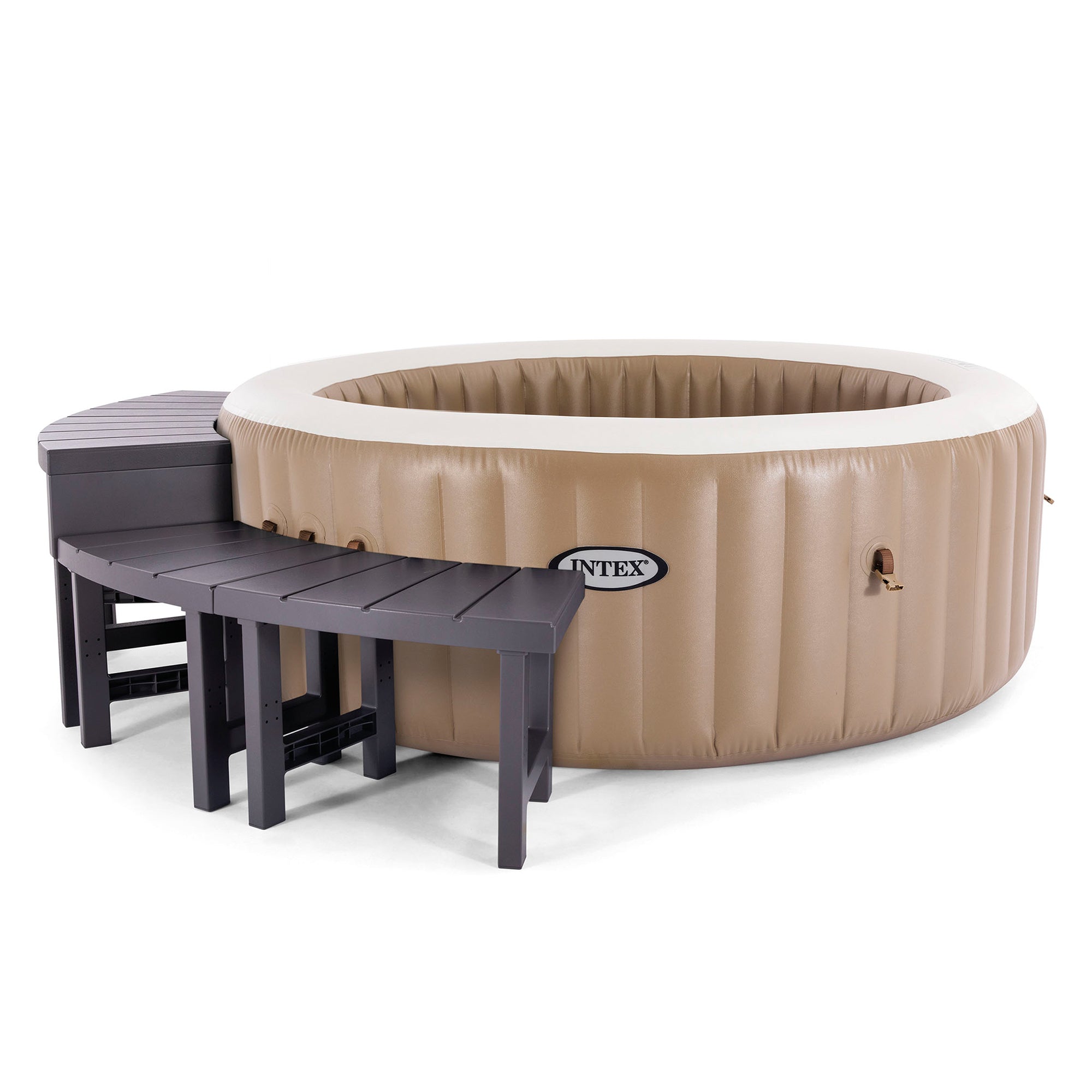 Intex PureSpa Plus Inflatable Hot Tub + Intex PureSpa Water Bench Seats (4 Pack) - VMInnovations
