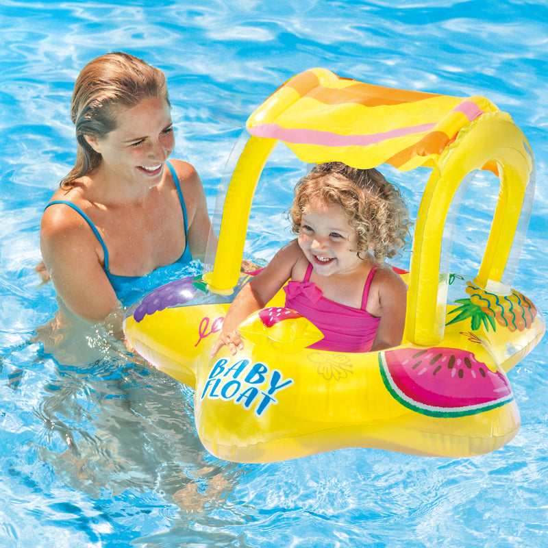 Intex Outdoor Pool Inflatable Shaded Canopy Starfish Baby Float Raft (Used)