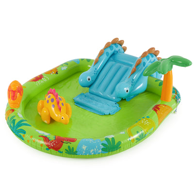 Little Dino Dinosaur Themed Inflatable Backyard Pool Play Center (Used)