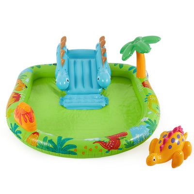 Little Dino Dinosaur Themed Inflatable Backyard Pool Play Center (Used)