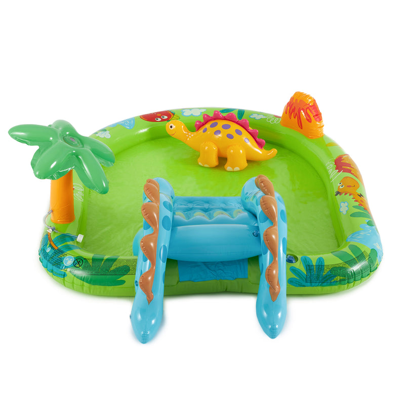 Little Dino Dinosaur Themed Inflatable Backyard Pool Play Center (Used)