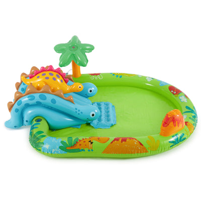 Little Dino Dinosaur Themed Inflatable Backyard Pool Play Center (Used)