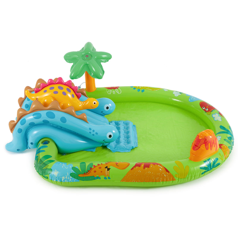 Little Dino Dinosaur Themed Inflatable Backyard Pool Play Center (Used)