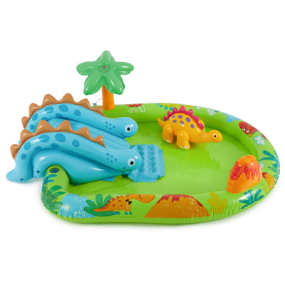 Little Dino Dinosaur Themed Inflatable Backyard Pool Play Center (Used)