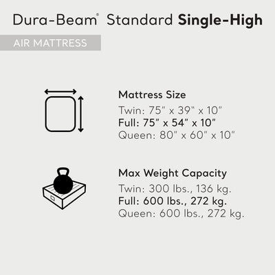 Intex Dura-Beam Standard Series Single Height Inflatable Airbed, Full (Open Box) - VMInnovations