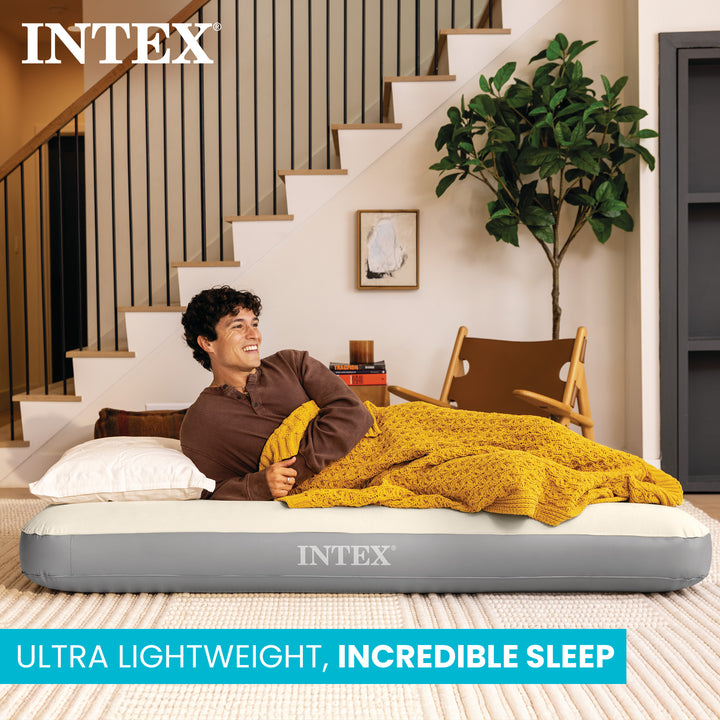 Intex 64102E Dura-Beam Standard Series Single Height Inflatable Airbed, Full - VMInnovations