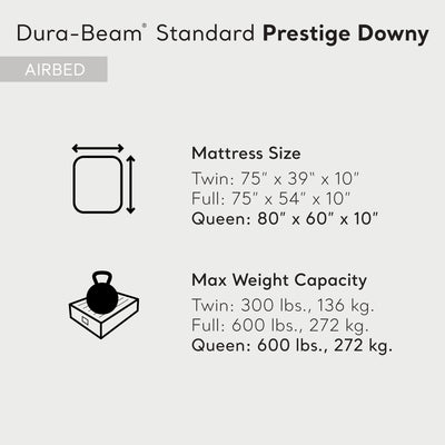 Intex 64109E Dura-Beam Prestige Downy Inflatable Airbed, Queen (Open Box) - VMInnovations