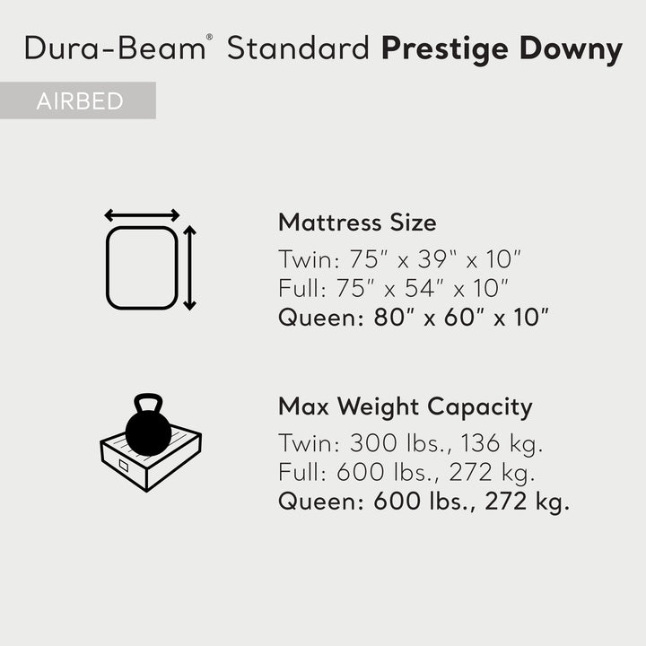 Intex 64109E Dura-Beam Standard Series Prestige Downy Inflatable Airbed, Queen