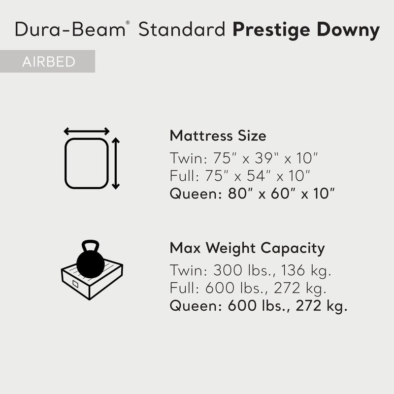 Intex 64109E Dura-Beam Prestige Downy Inflatable Airbed, Queen (Open Box)
