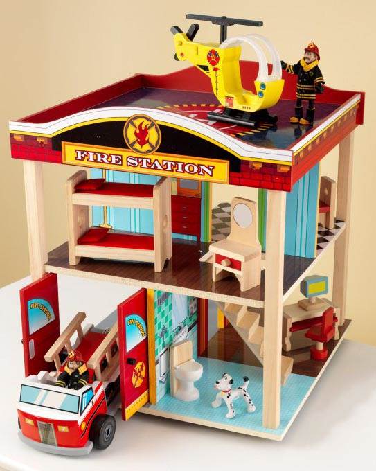 KidKraft Fire Station Kids Play Set - 63236