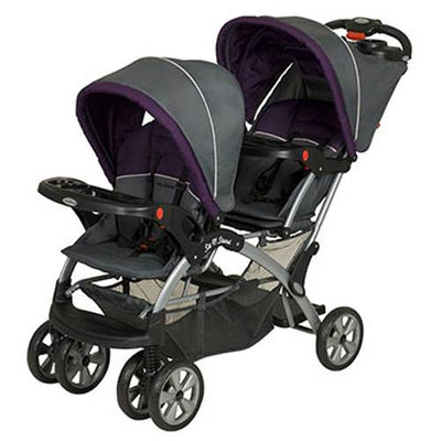 Baby Trend Sit N Stand Double Baby Stroller and Two Flex Loc Car Seats, Elixer