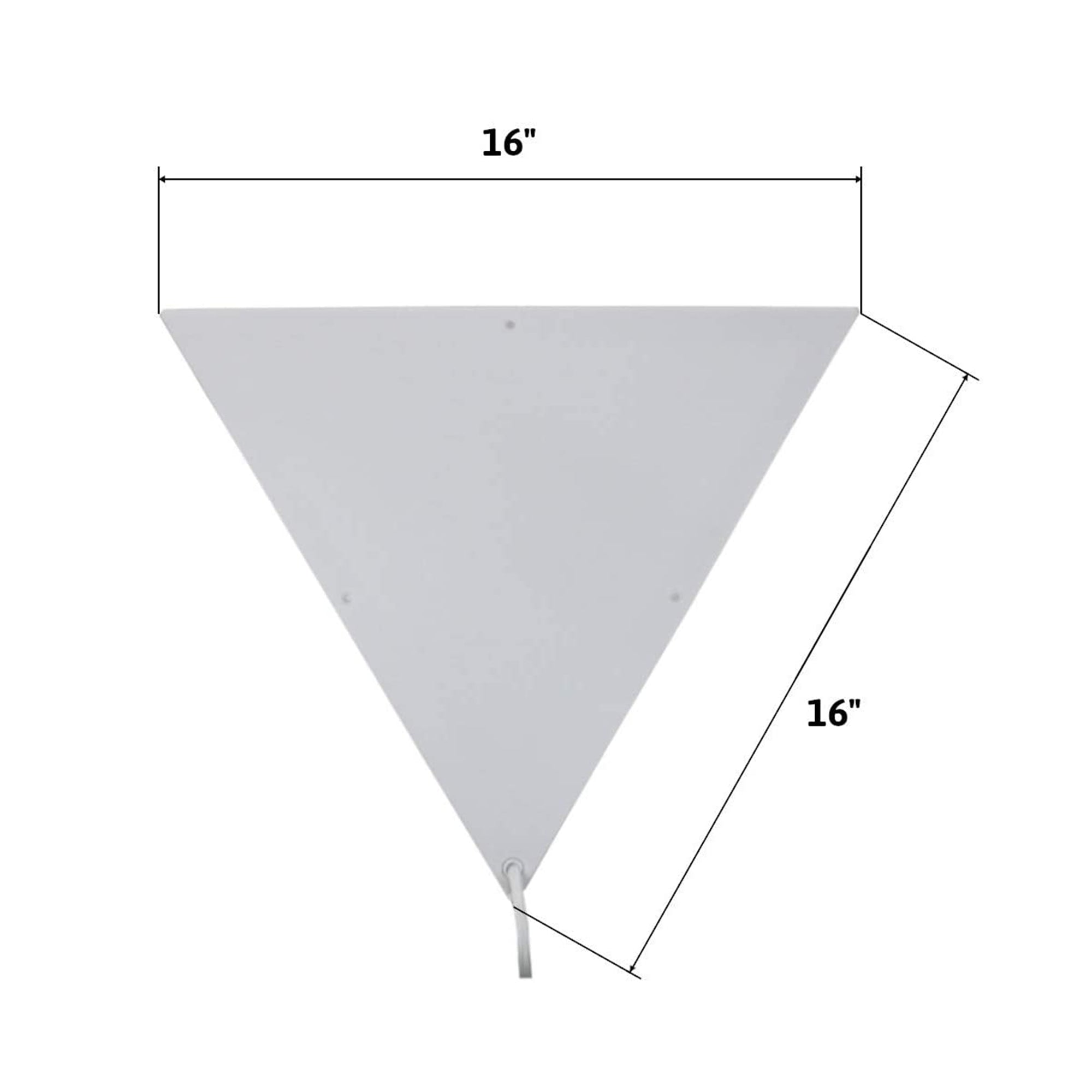 Home Concept Beacon 16" Triangle Corner Light with 17' AC Cord, White (Open Box) - VMInnovations