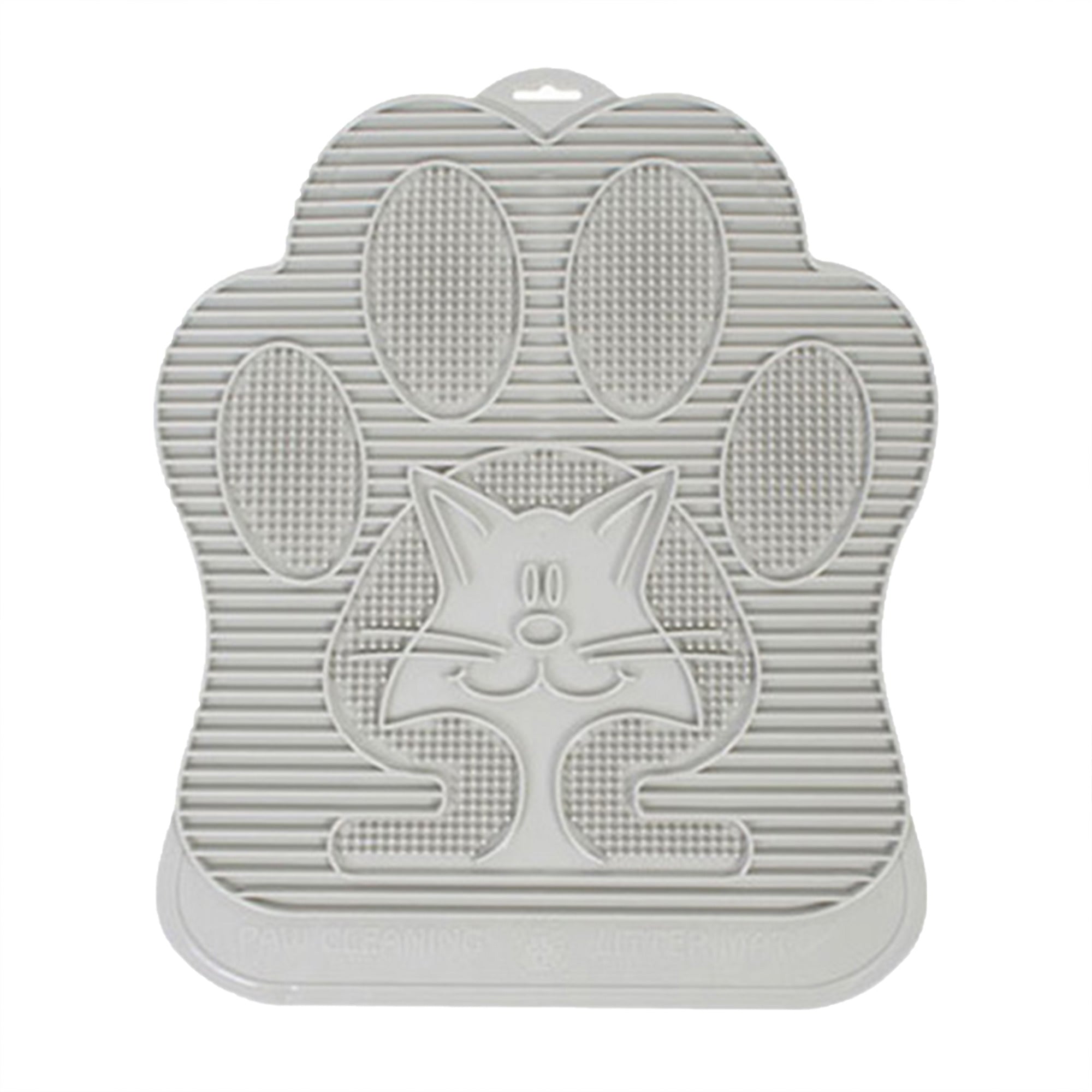 Omega Paw Paw Cleaning Litter Box Mat for Cats, Clean Floor and Carpet, Grey - VMInnovations