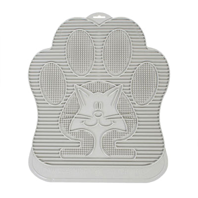 Omega Paw Paw Cleaning Litter Box Mat, Clean Floor and Carpet, Grey (Open Box) - VMInnovations