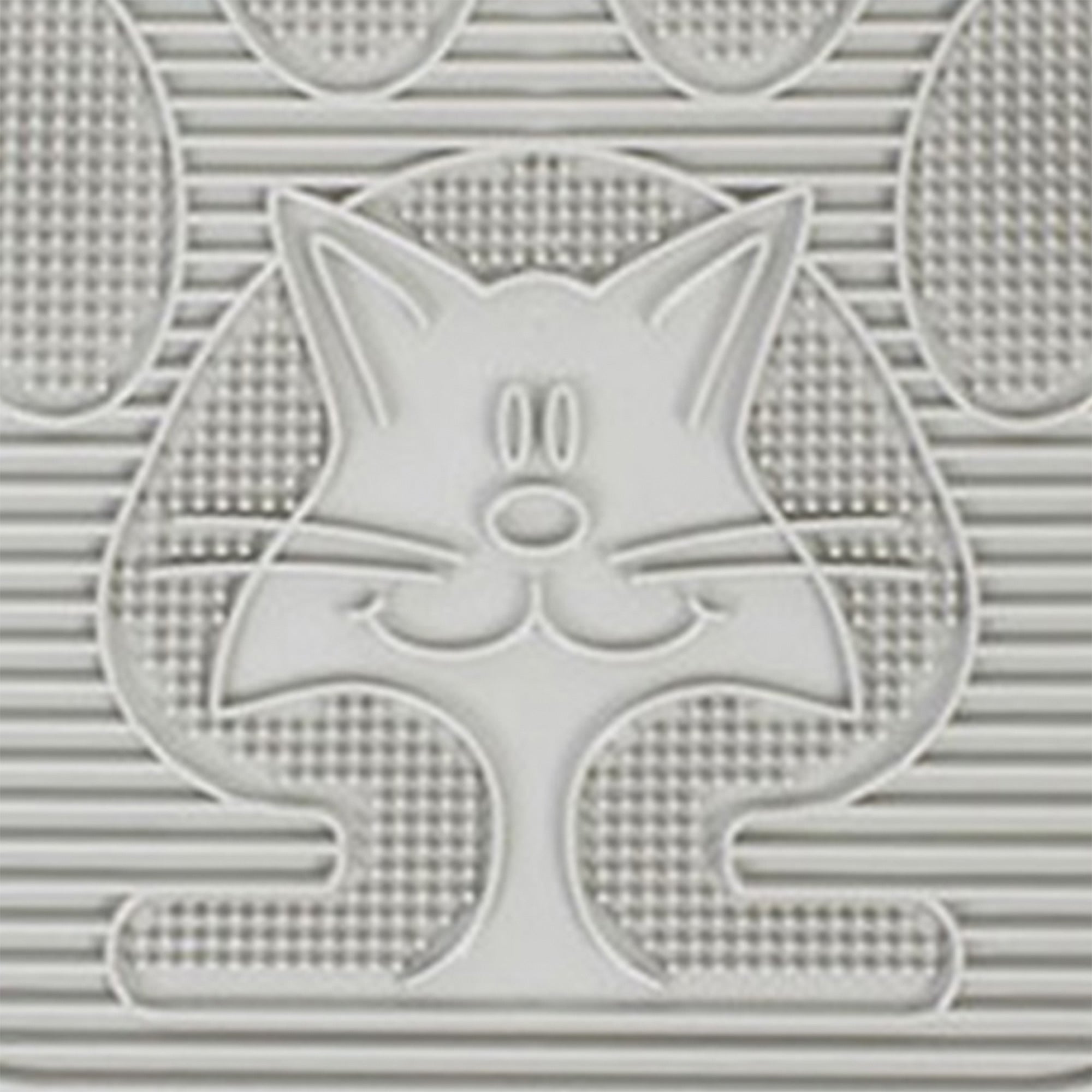 Omega Paw Paw Cleaning Litter Box Mat for Cats, Clean Floor and Carpet, Grey - VMInnovations