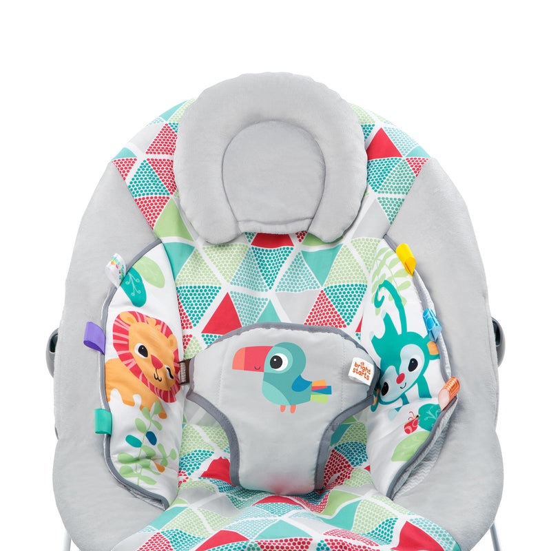 Bright Starts Toucan Tango Baby Bouncer with Vibration and 7 Musical Melodies