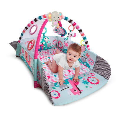 Bright Starts 5 in 1 Your Way Play Baby Activity Gym Ball Pit, Pink Pinwheel - VMInnovations