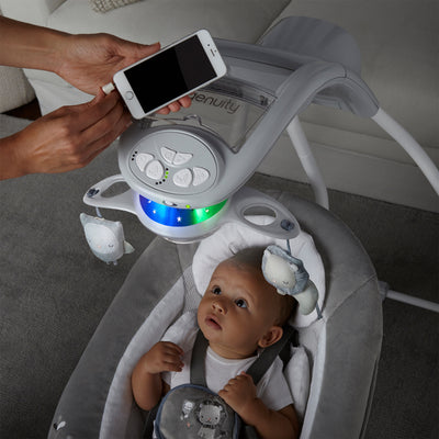 Ingenuity DreamComfort InLighten 6 Speed Baby Cradling Swing Music Chair, Braden - VMInnovations