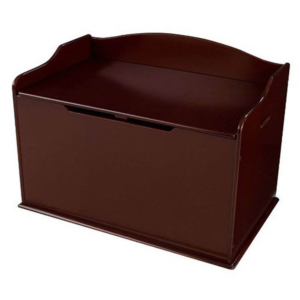 KidKraft Austin Wooden Toy Organizer Storage Chest Box and Sitting Bench, Cherry
