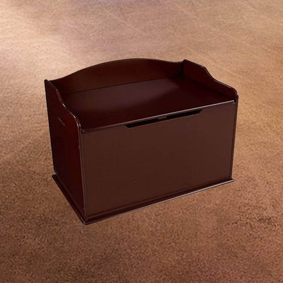 KidKraft Austin Wooden Toy Organizer Storage Chest Box and Sitting Bench, Cherry