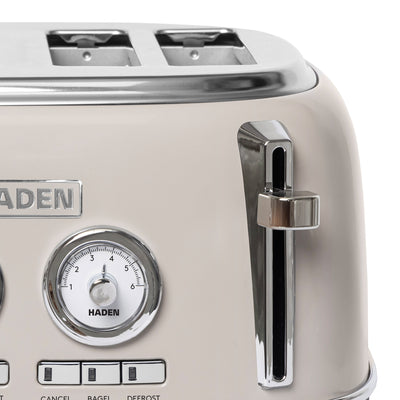 Haden Dorset Wide Slot Stainless Steel Toaster with Crumb Tray, Putty (Used)