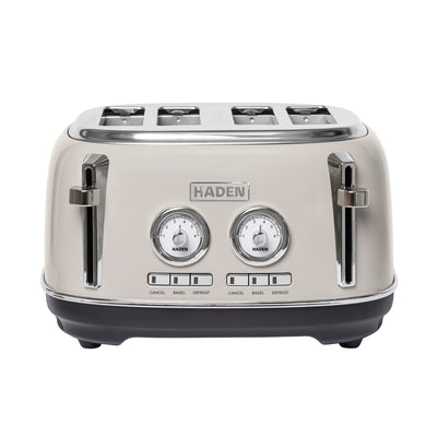 Haden Dorset Wide Slot Stainless Steel Toaster with Crumb Tray, Putty (Used)