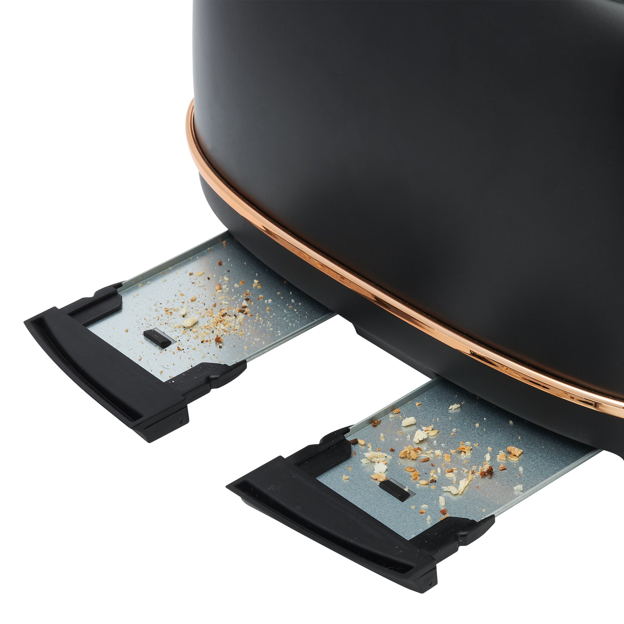 Haden Dorset 4 Slice Wide Slot Toaster with Tray, Black/Copper (For Parts) - VMInnovations