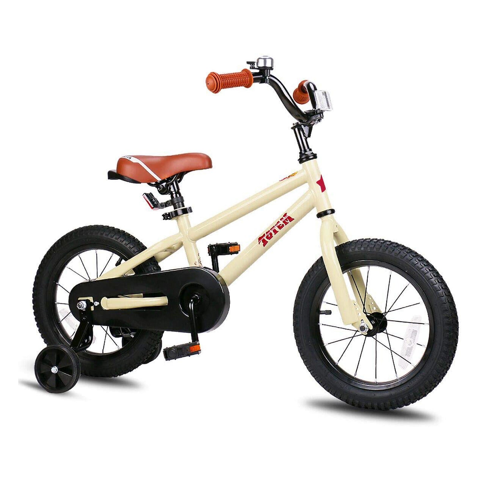 JOYSTAR Totem Kids Bike for Ages 3-5 w/ Training Wheels, 14 Inch, Ivory (Used) - VMInnovations