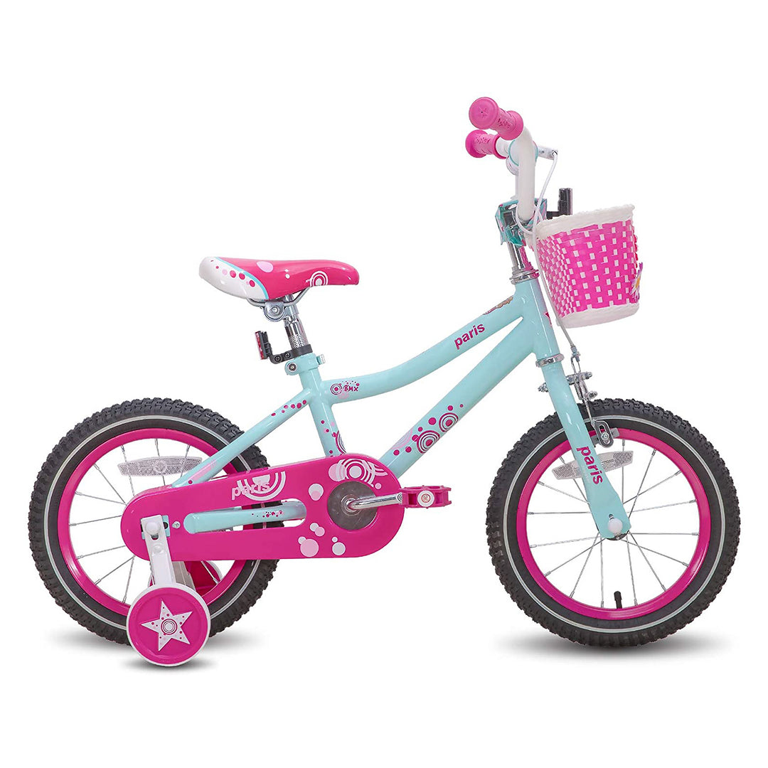 JOYSTAR Paris Kids Bike for Girls Ages 4-7 w/ Training Wheels, 16" (Open Box)