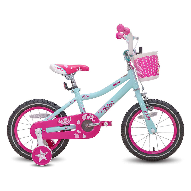 JOYSTAR Paris Kids Bike for Girls Ages 3-5 w/ Training Wheels, 14" (For Parts)