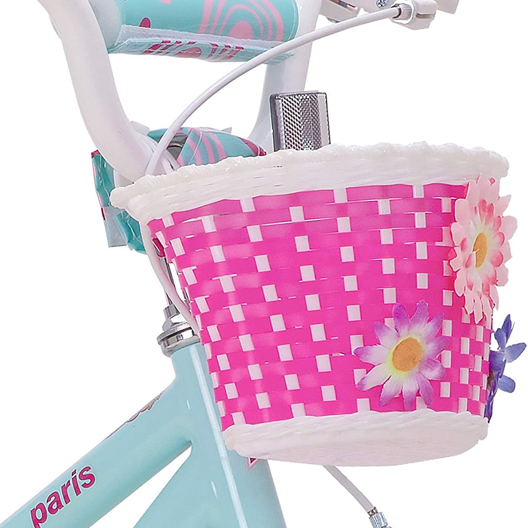 JOYSTAR Paris Kids Bike for Girls Ages 4-7 w/ Training Wheels, 16" (Open Box)