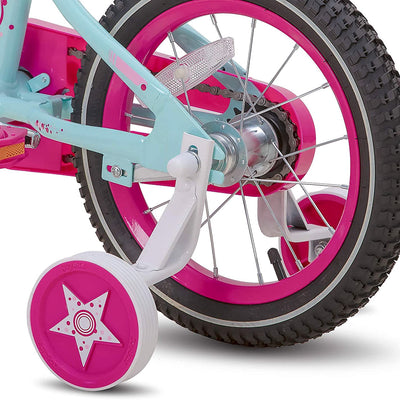 JOYSTAR Paris Kids Bike for Girls Ages 3-5 w/ Training Wheels, 14" (For Parts)