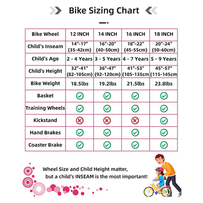 JOYSTAR Paris Kids Bike for Girls Ages 4-7 w/ Training Wheels, 16" (Open Box) - VMInnovations
